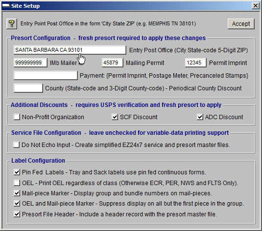 presort config