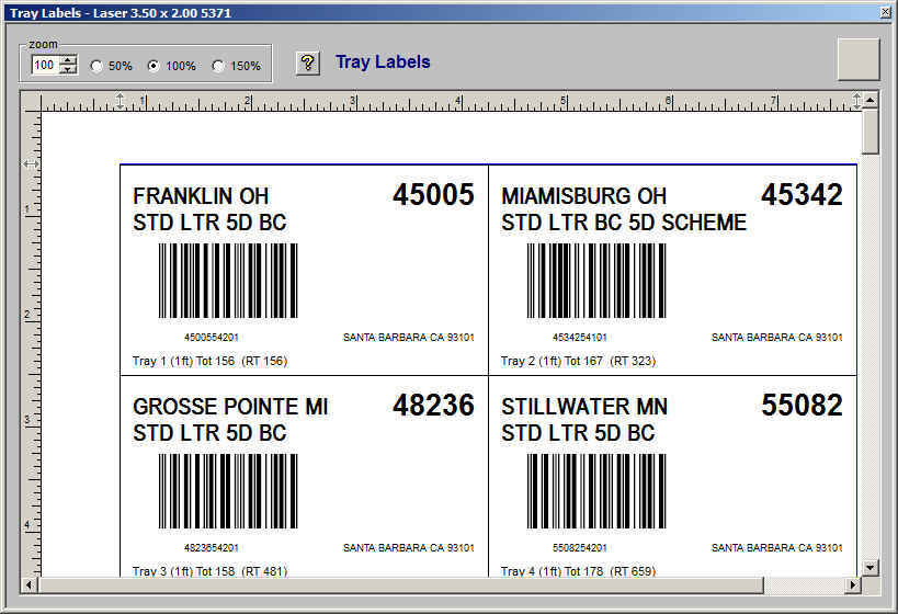 tray labels